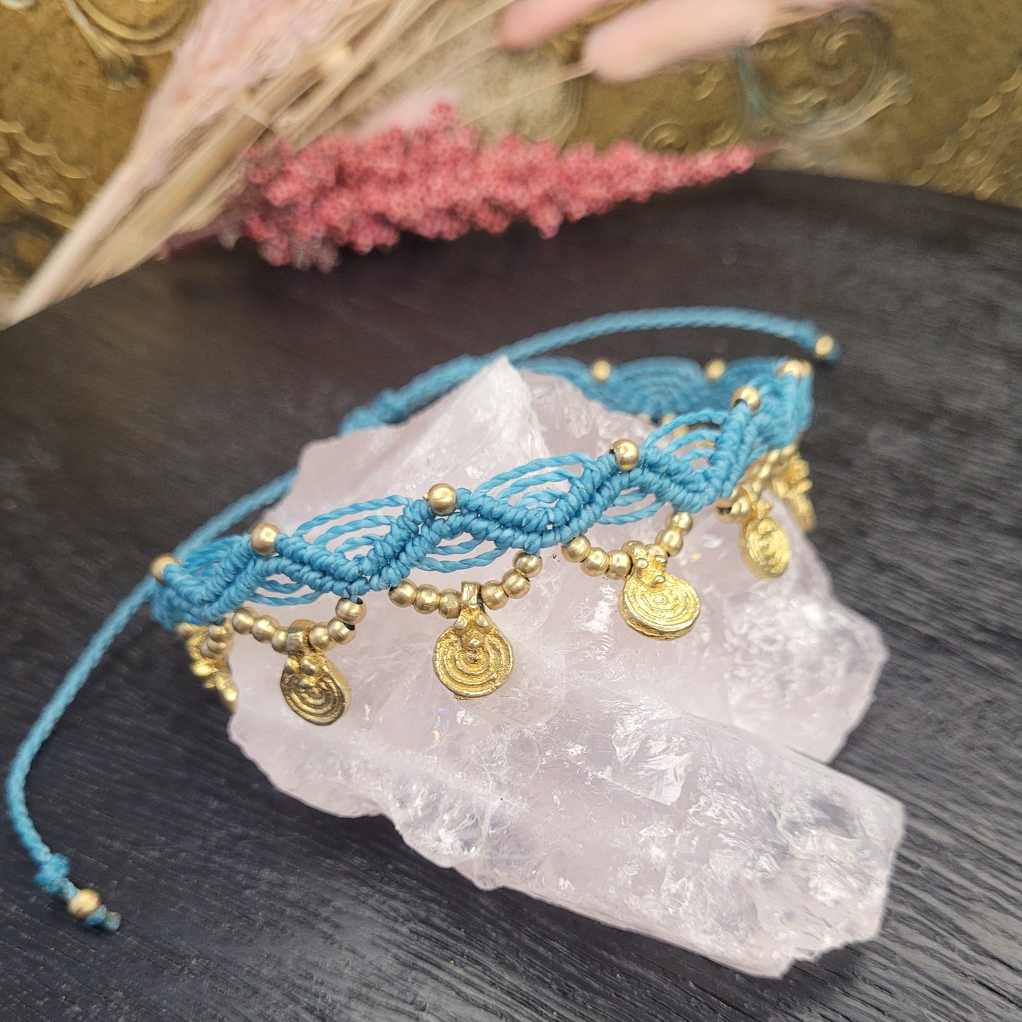 "WAVE" Fußkettchen orientalisch Türkis