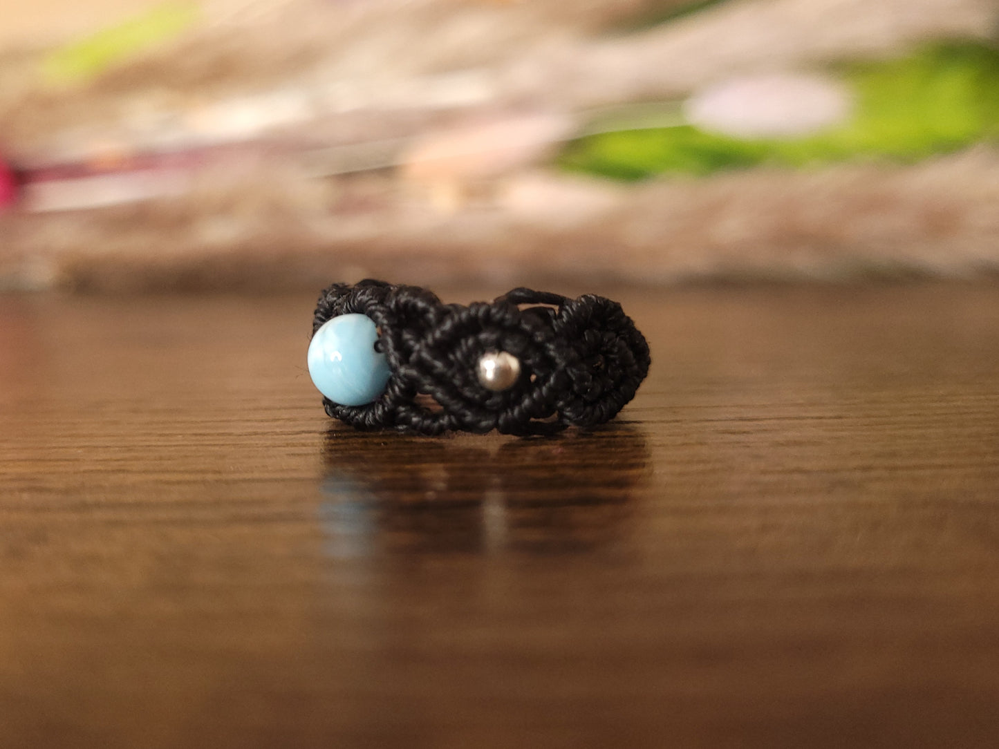GESTALTE DEIN UNIKAT - Magie des Meeres - Larimar Makramee Ring