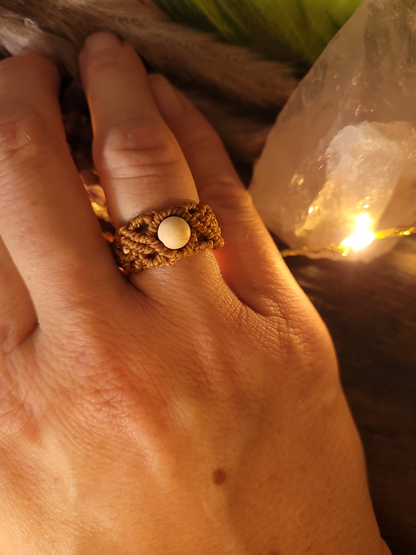 GESTALTE DEIN UNIKAT - BODY DIFFUSER "Duftschmuck" Makramee Ring