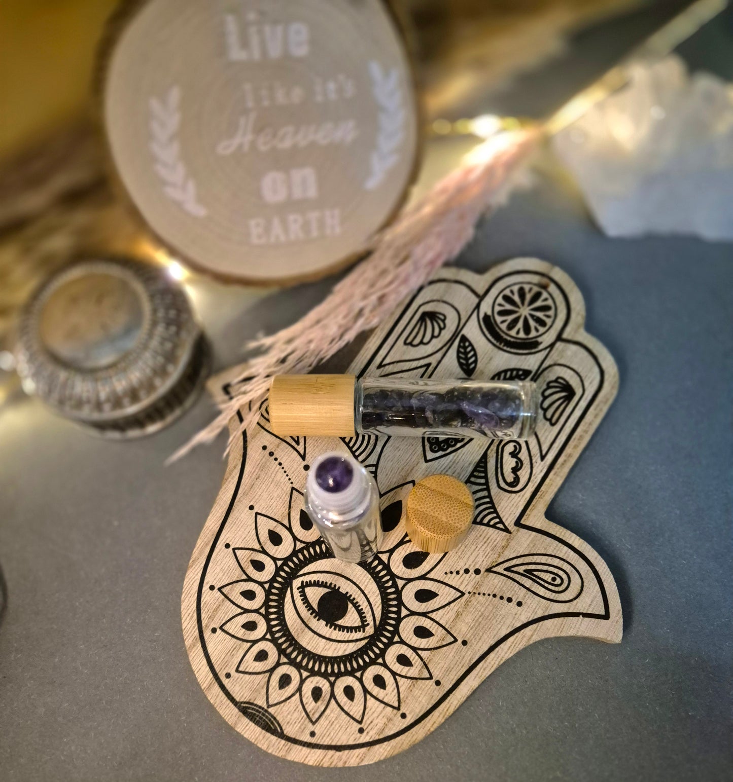 Edelstein-Rollerflasche-Amethyst-Entspannung-Heilstein-Wellness-meineweltistrosa.com