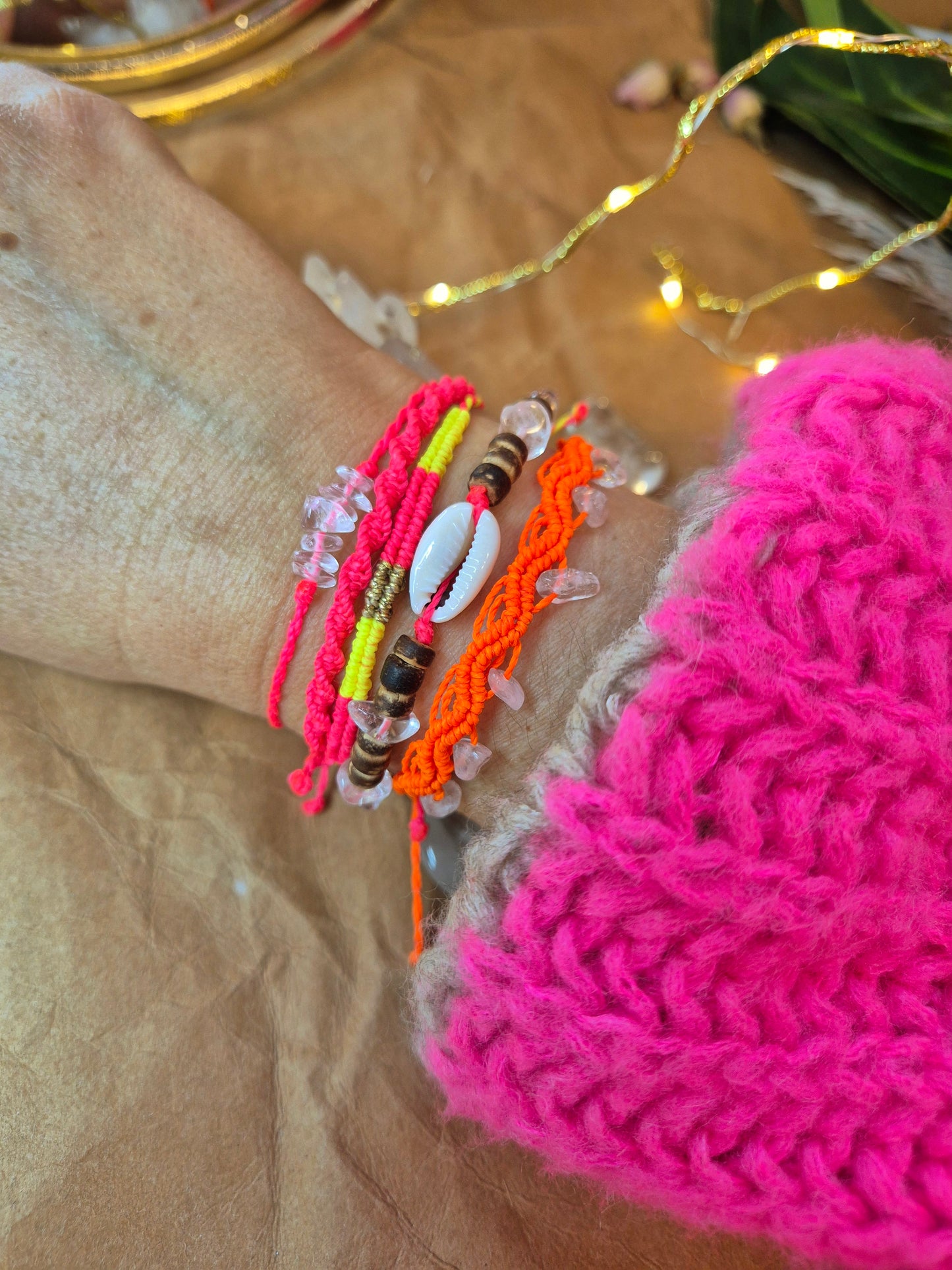 🚚 CRYSTAL WAVES - Armband mit Bergkristall-Splittern