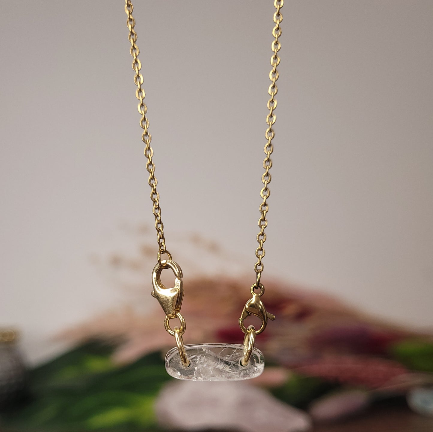 Kettenunterbrecher aus Bergkristall – GOLD - SILBER - ROSÉGOLD - GOLDFILLED