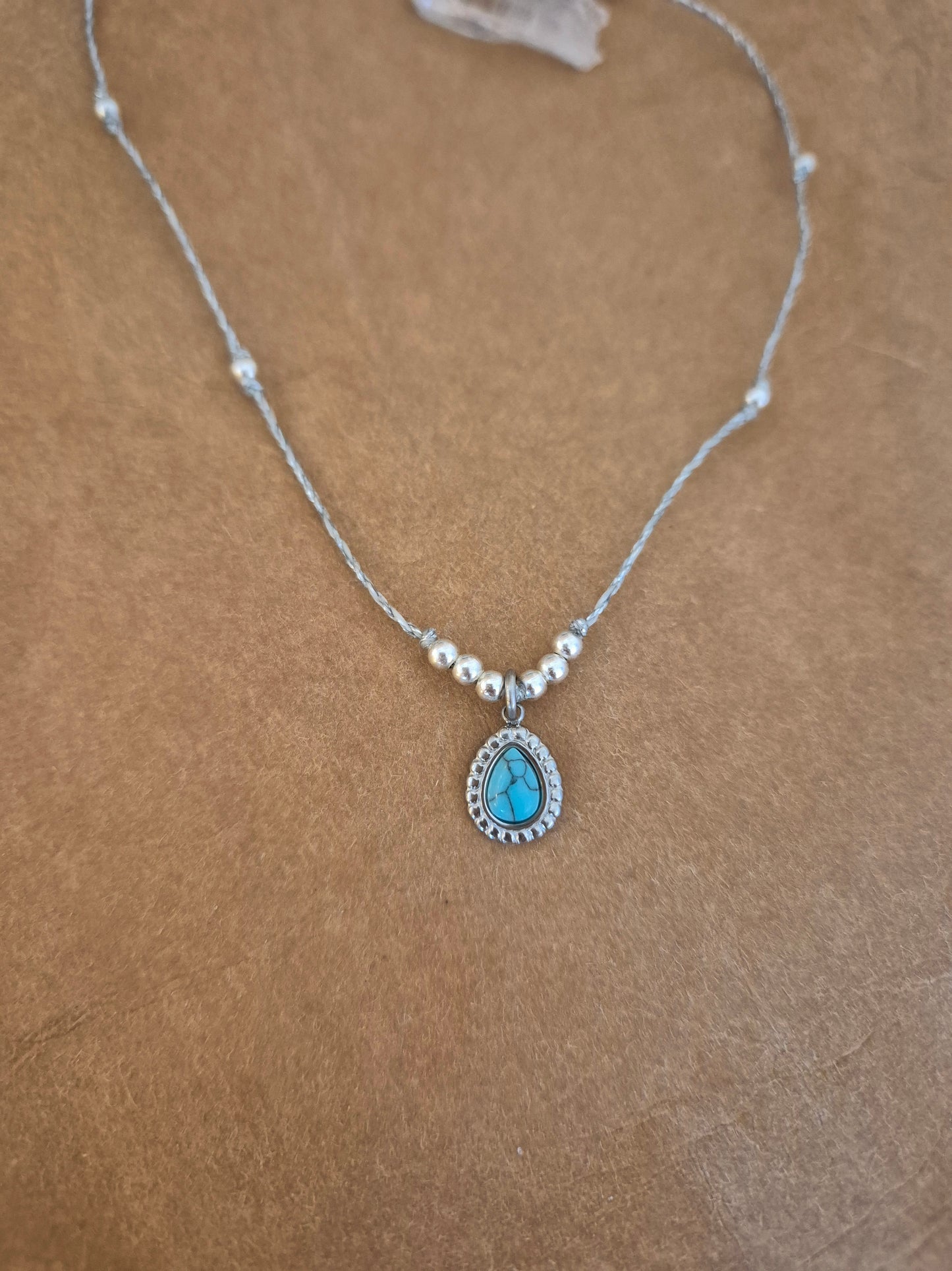 Kette "Alma" Türkis Gold/Silber