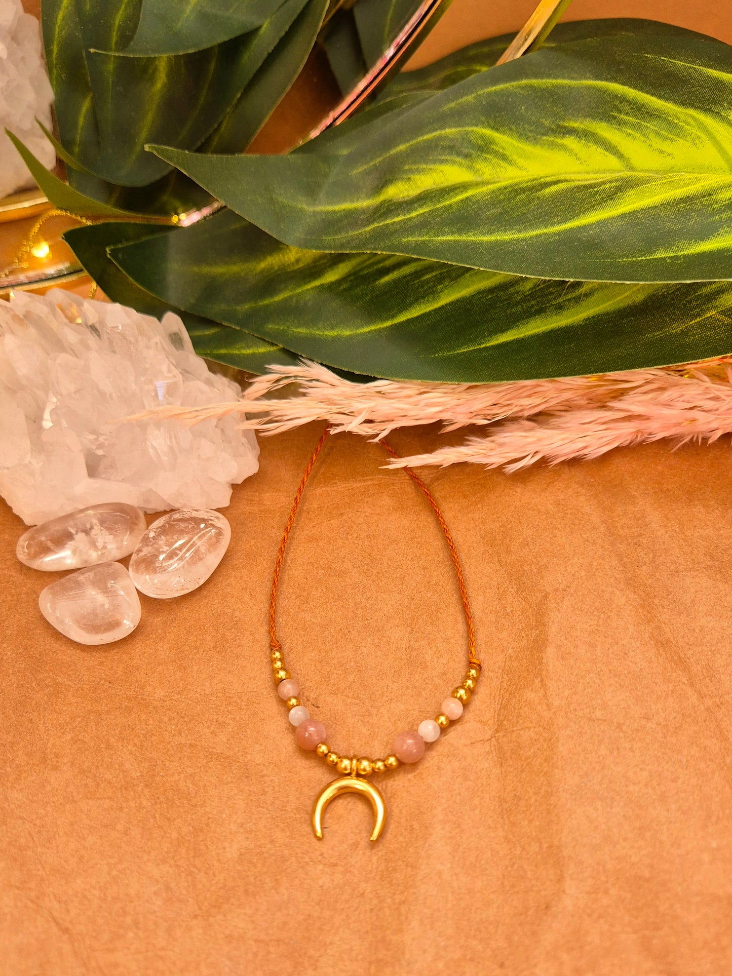 🚚 LUNARA Mondsteinkette – Schmuck mit Mondenergie und Intuition Gold|Caramel