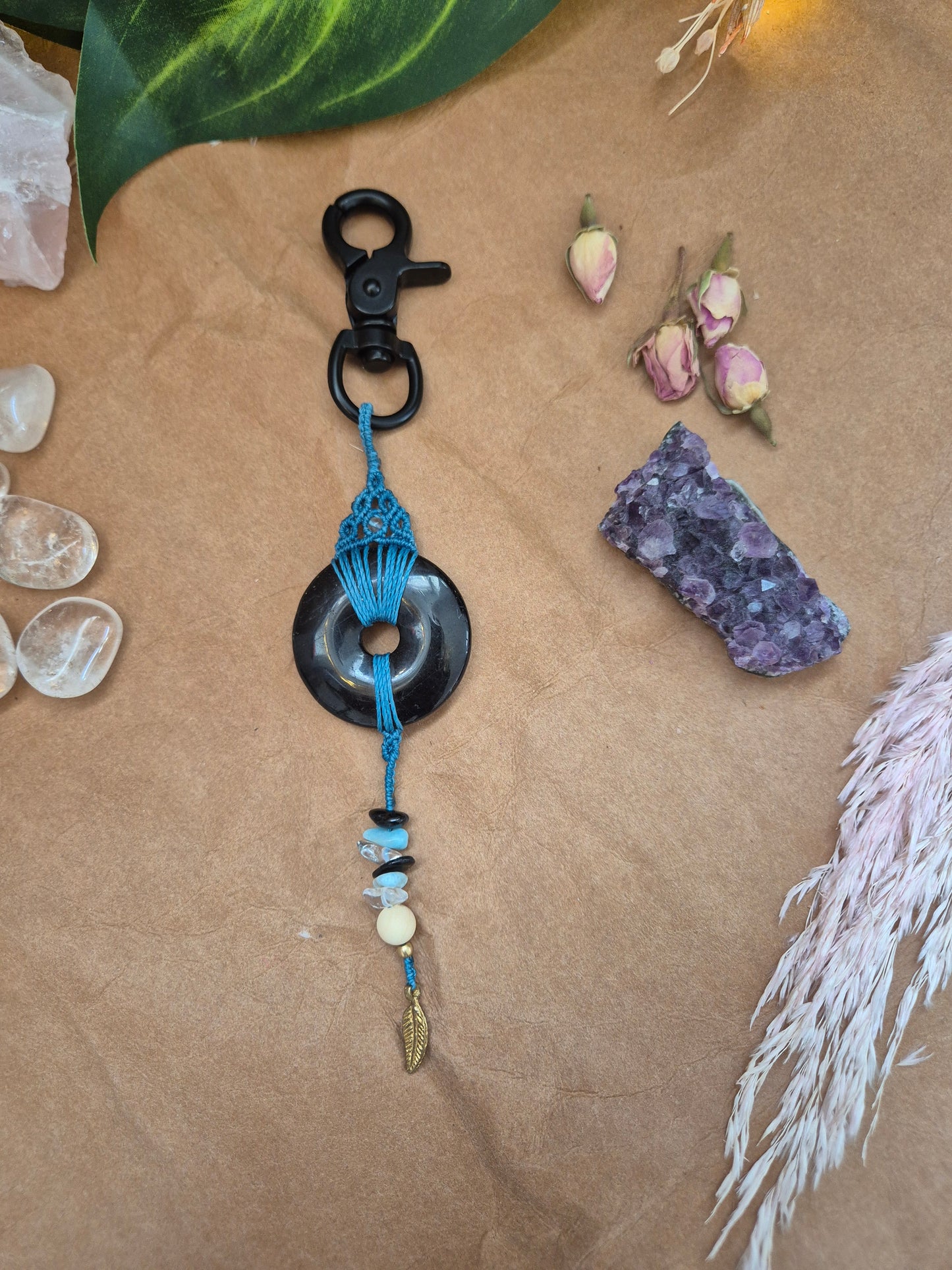 Handtaschen/Schlüssel-Anhänger -Energievoller Reisebegleiter - Schützende Edelstein-Anhänger mit Leichtigkeit