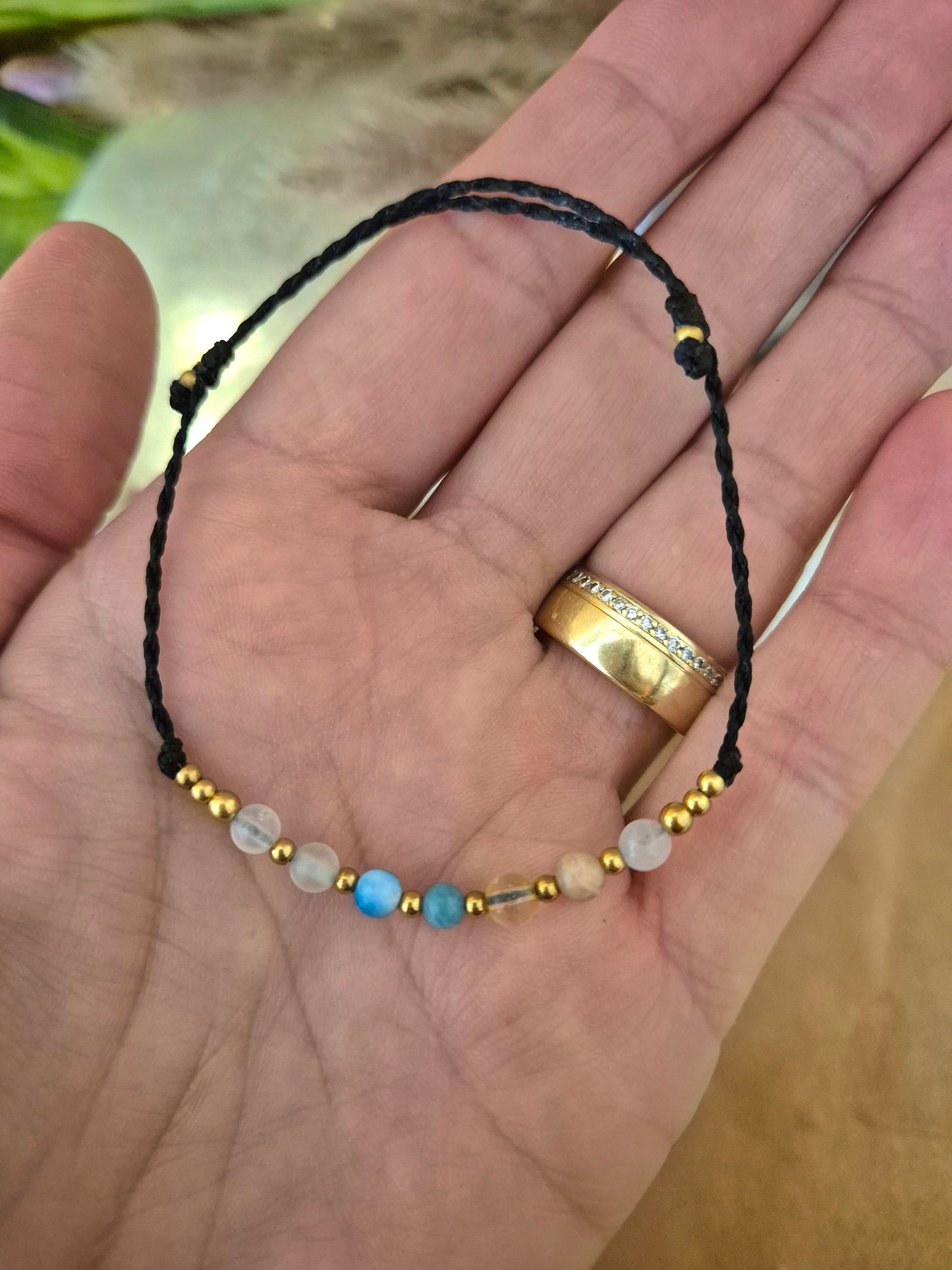 Chakra Armband "be different" Schwarz NEUES DESIGN