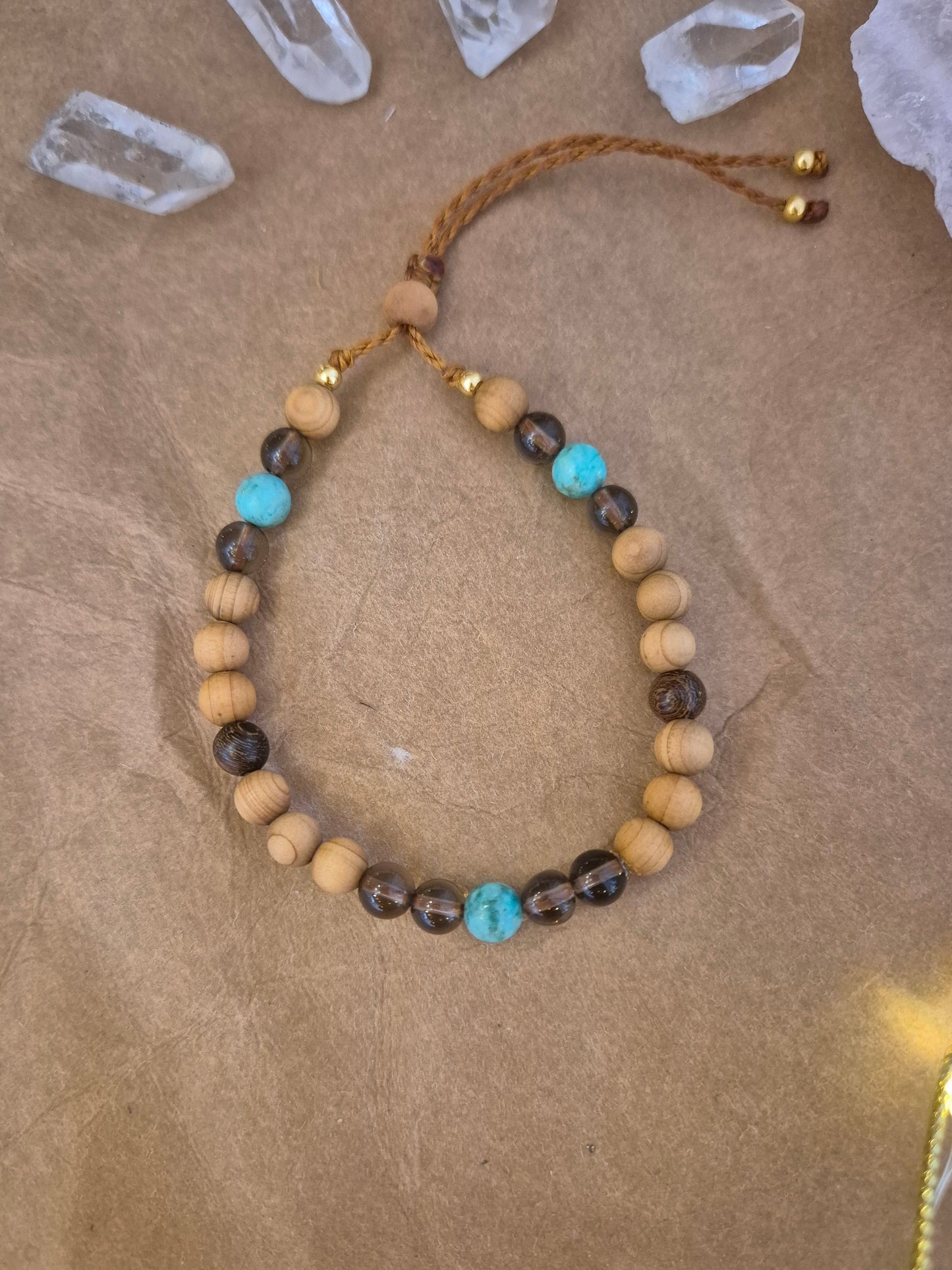 Mini-Mala fürs Handgelenk „Ich öffne mich für Veränderung, vertraue meiner inneren Weisheit und gehe meinen Weg in Balance und Zuversicht.“