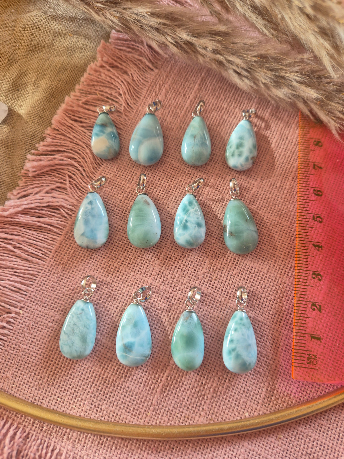 Mix&Match Kettenanhänger Larimar-Tropfen Charm als Ergänzung zu Mix&Match Ketten
