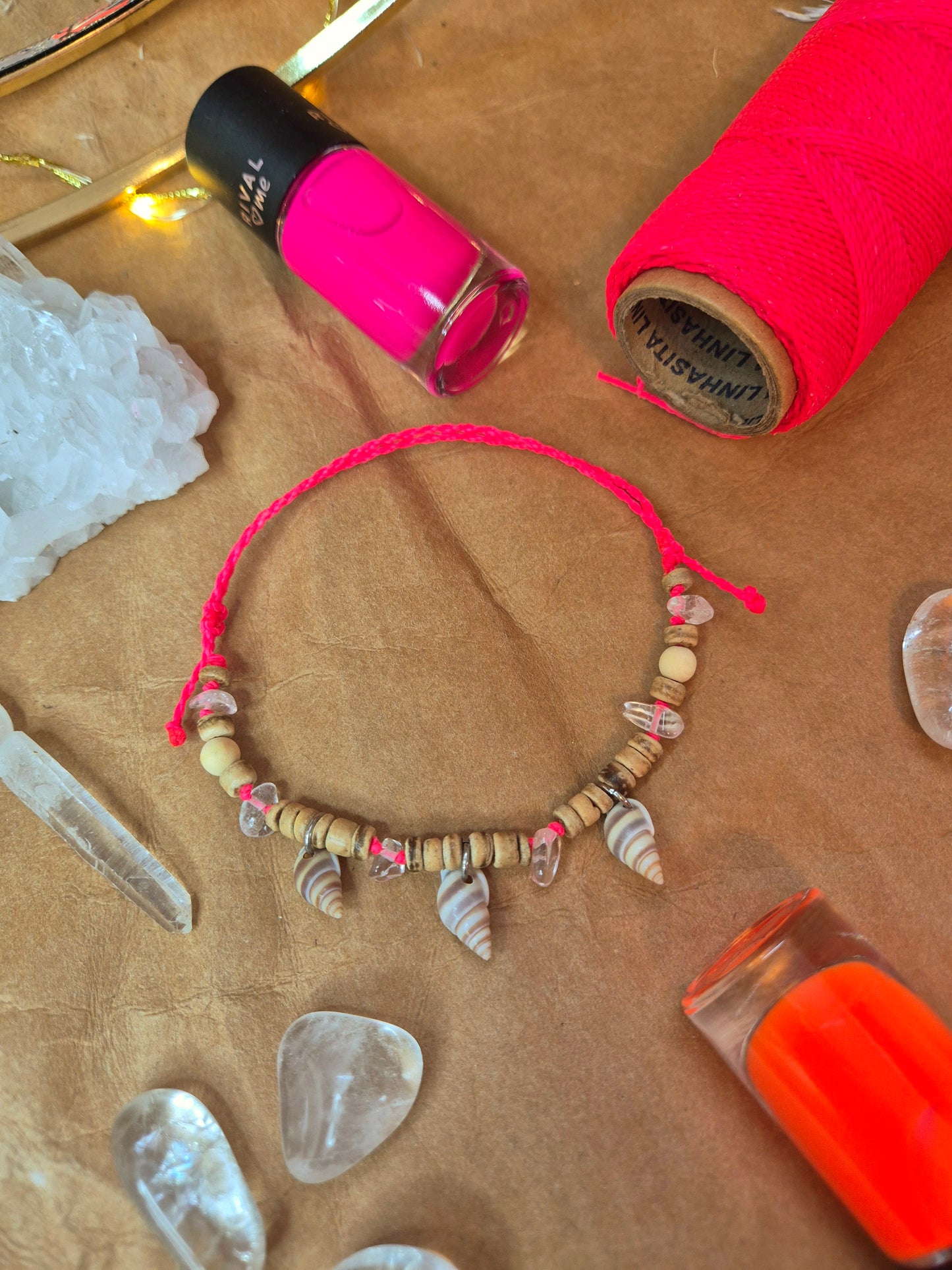 🚚 CRYSTAL WAVES - Fußkettchen mit Muscheln & Kokosperlen