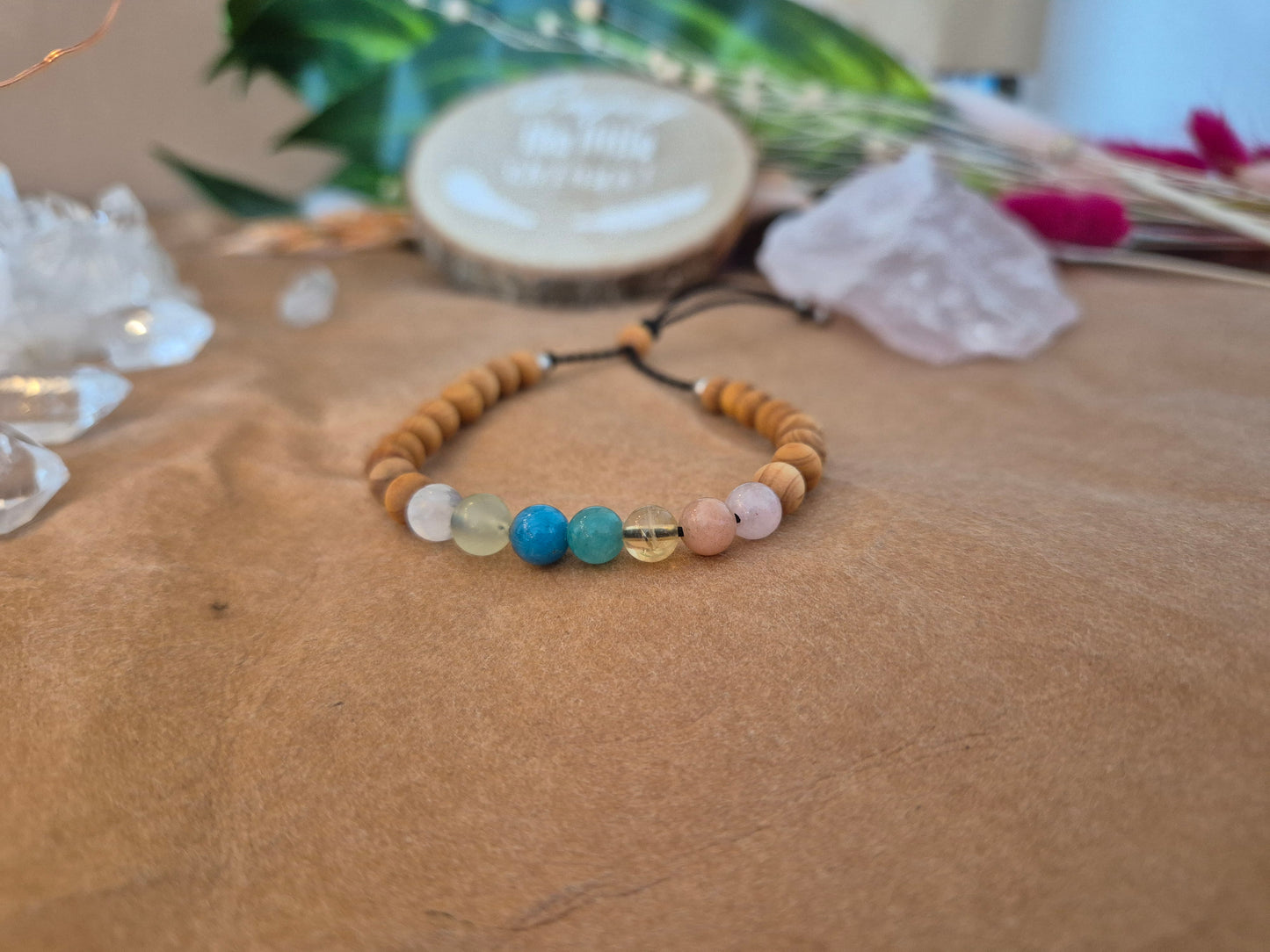 🚚Mini-Mala "Chakra be different" – Body Diffuser mit 7 Chakrasteinen & Zedernholz