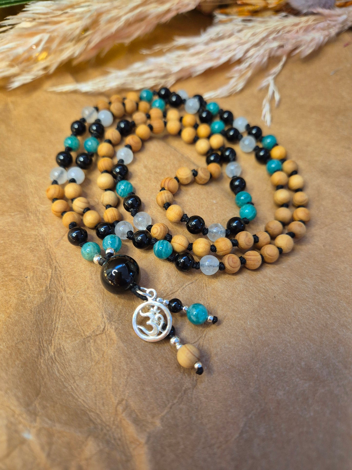 Mala „Meine Sensibilität ist meine Stärke“ – erschaffen am Vollmondtag - inkl. GRATIS Turmalin Rollerflasche