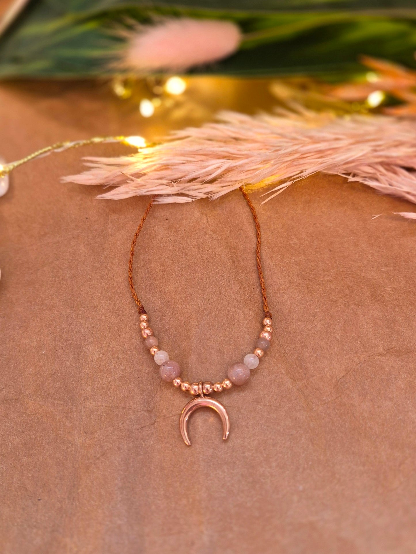 LUNARA Mondsteinkette – Schmuck mit Mondenergie und Intuition Rosègold|Caramel