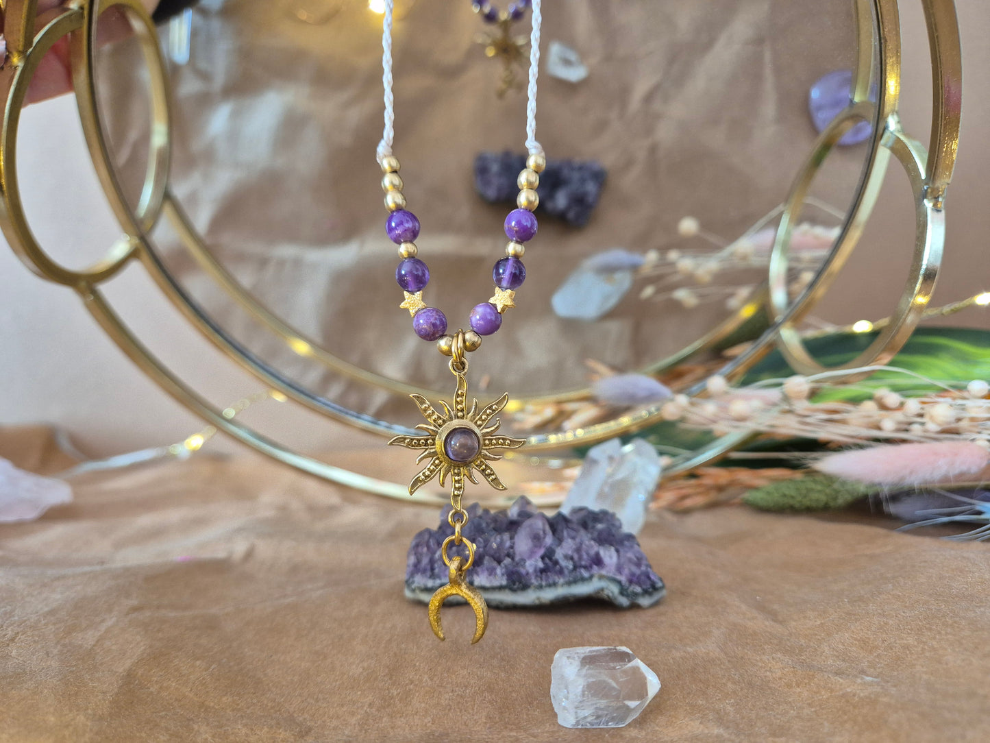 🚚 SOLUNA Kette Amethyst&Phosphosiderit