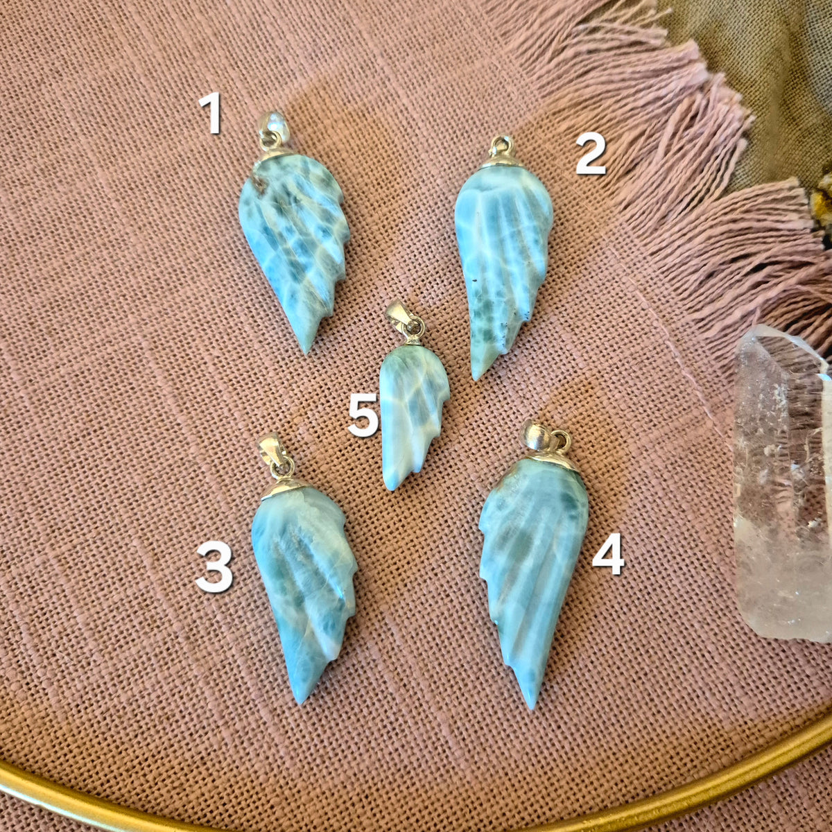 Story Verkauf Charms Wechselanhänger MESSE SPECIAL Larimar-Flügel Mix&Match