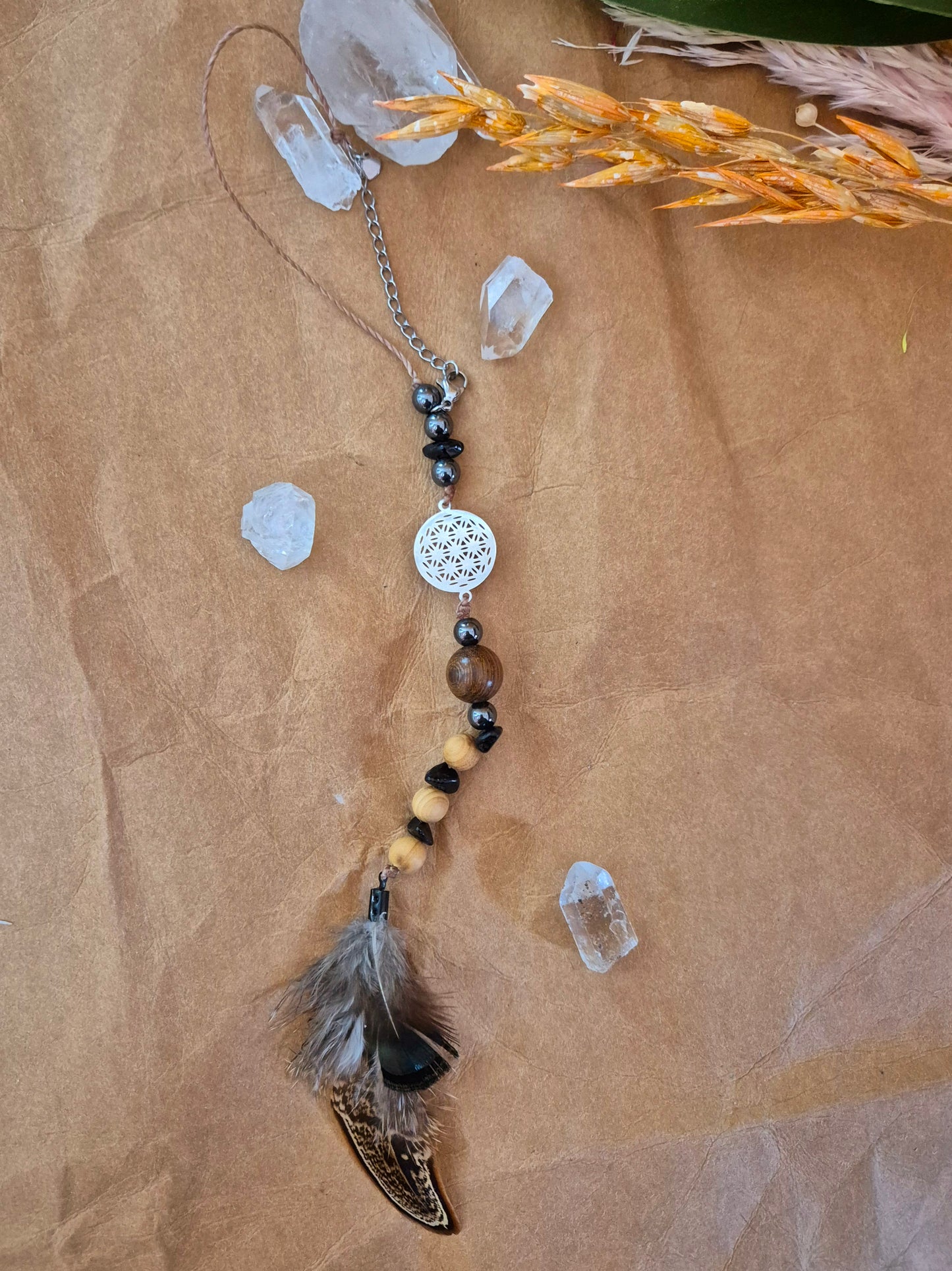 Autospiegel-Anhänger/Duftbaum -Energievoller Reisebegleiter FLOWER OF LIFE