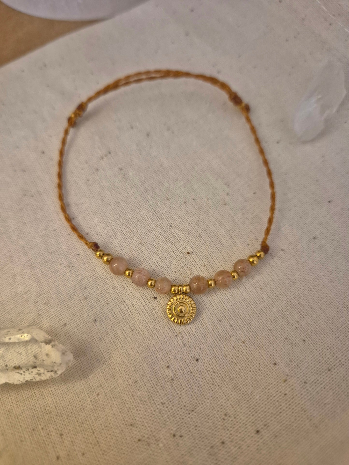 Meereszauber inspiriert von Kroatien - Armband "Sonne" Gold