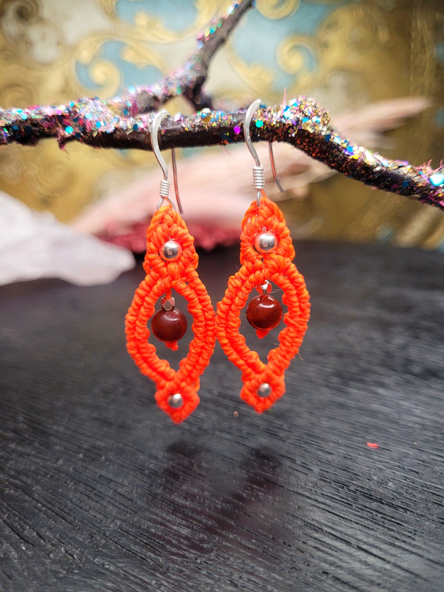 GESTALTE DEIN UNIKAT - Ohrringe geknüpft mit Edelstein|Muschel