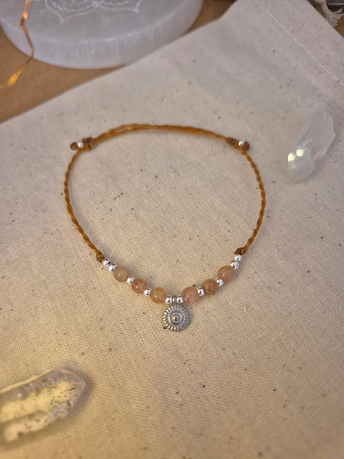 Meereszauber inspiriert von Kroatien - Armband "Sonne" Gold