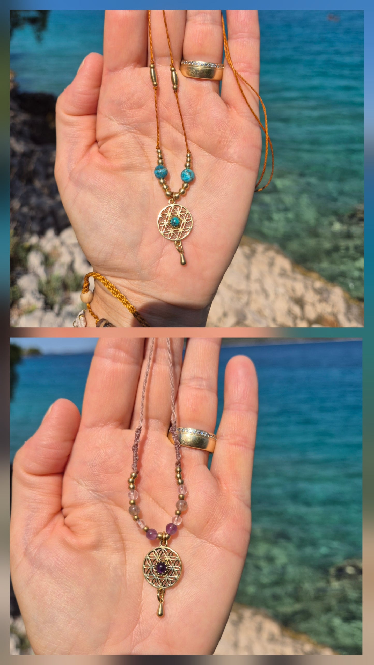 Meereszauber aus Kroatien - Lebensblume Kette