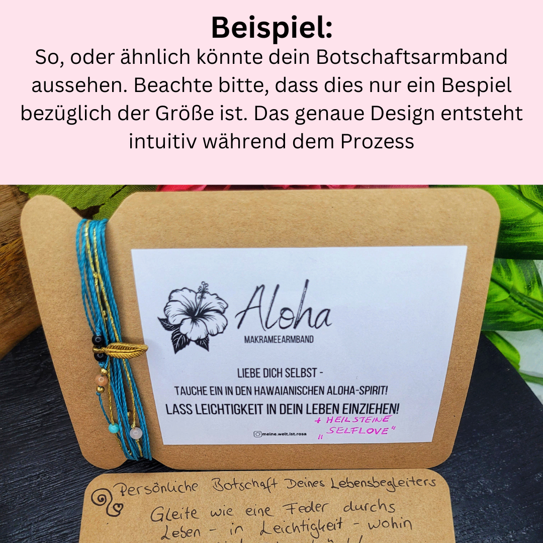 Beispiel für Botschaftsarmband medium. intuitiv erstelltes Armband mit Botschaft