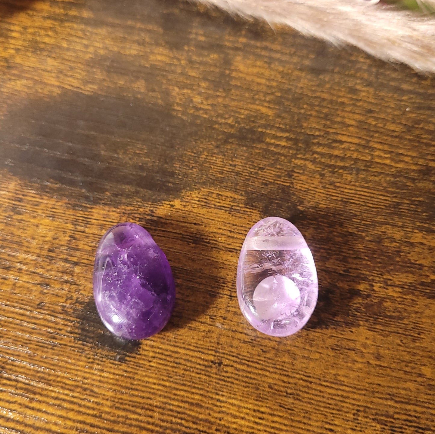 Edelsteinanhänger / Trommelstein gebohrt Amethyst