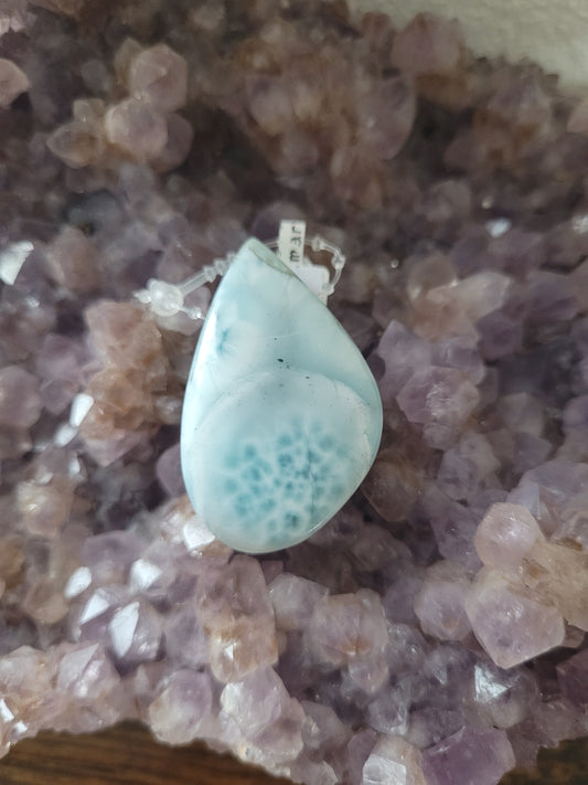 Larimar Edelsteinanhänger/gebohrter Cabochon LM11