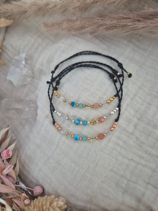 Chakra Armband "be different" Schwarz NEUES DESIGN