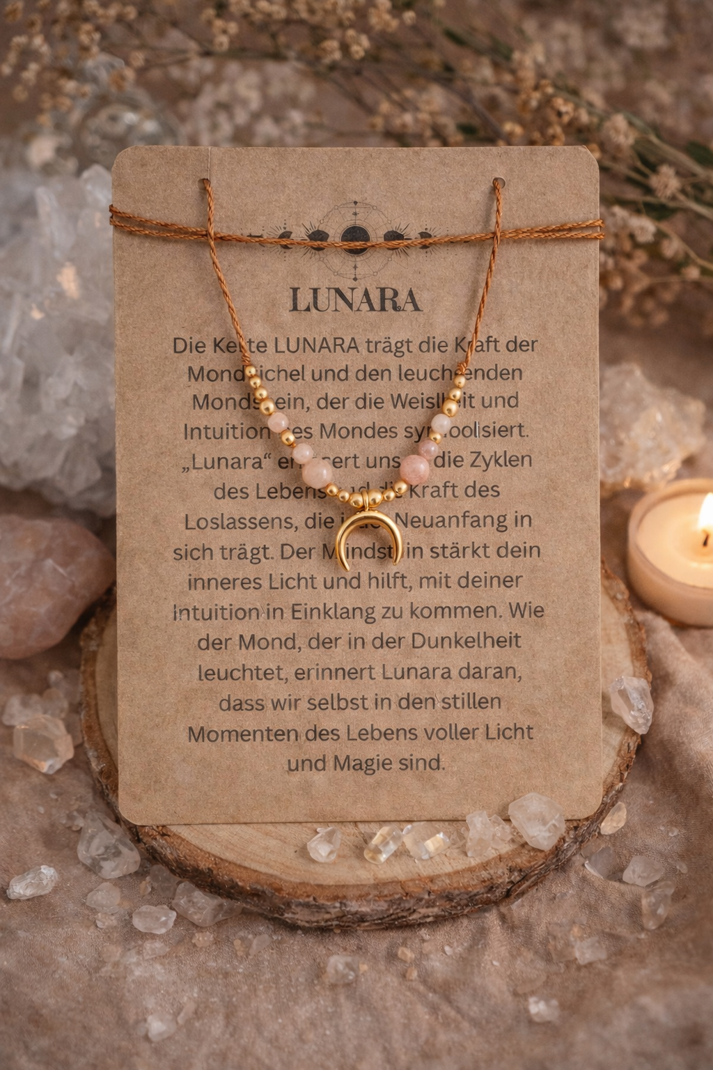 LUNARA Mondsteinkette – Schmuck mit Mondenergie und Intuition Gold|Rosègold|Silber