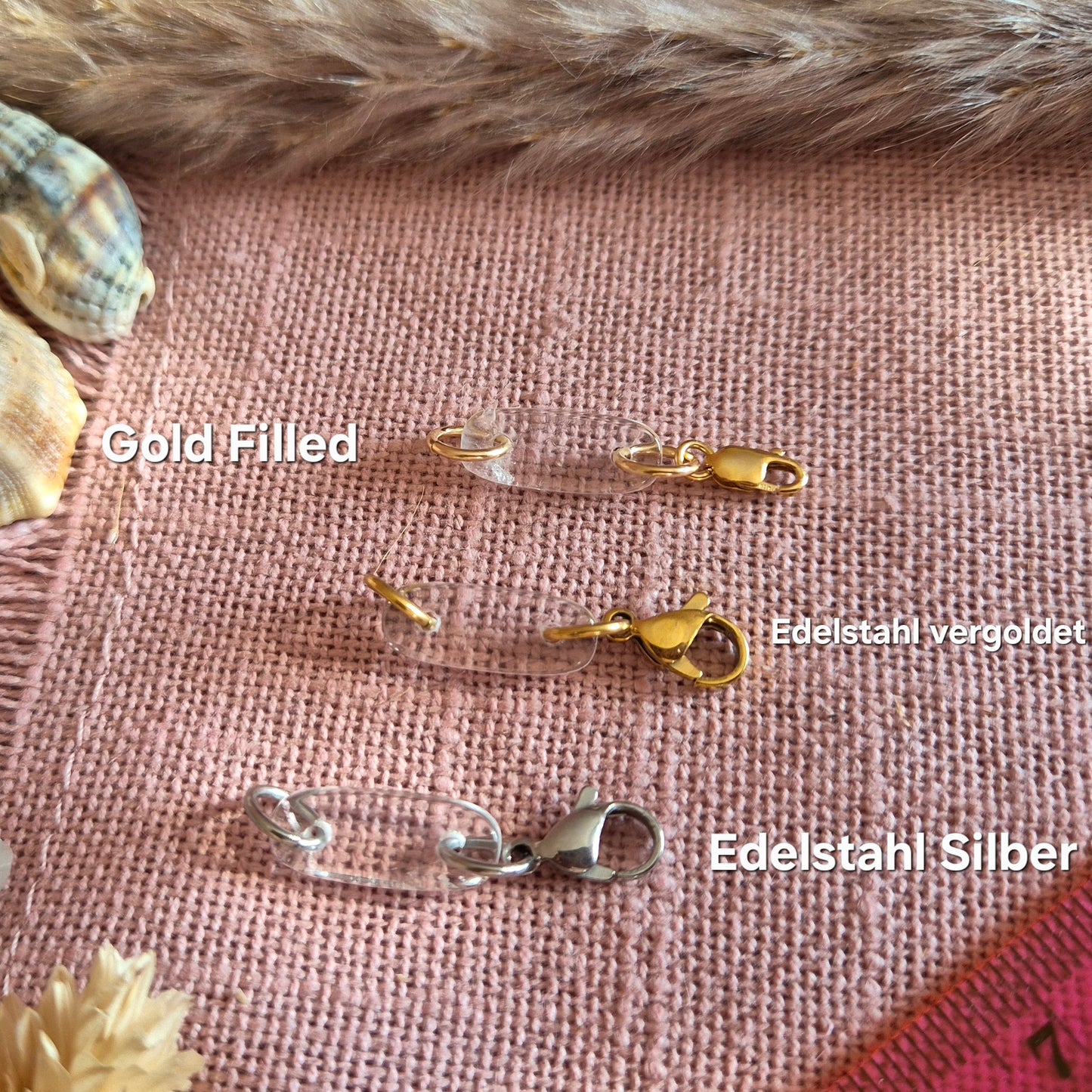 Kettenunterbrecher aus Bergkristall – GOLD - SILBER - ROSÉGOLD - GOLDFILLED