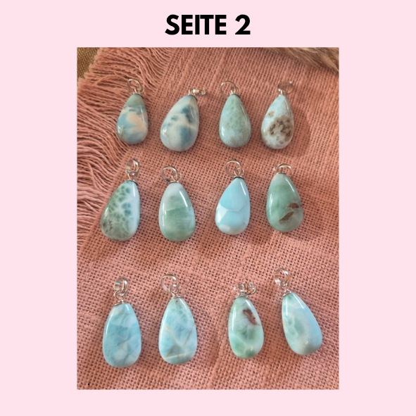 Mix&Match Kettenanhänger Larimar-Tropfen Charm als Ergänzung zu Mix&Match Ketten