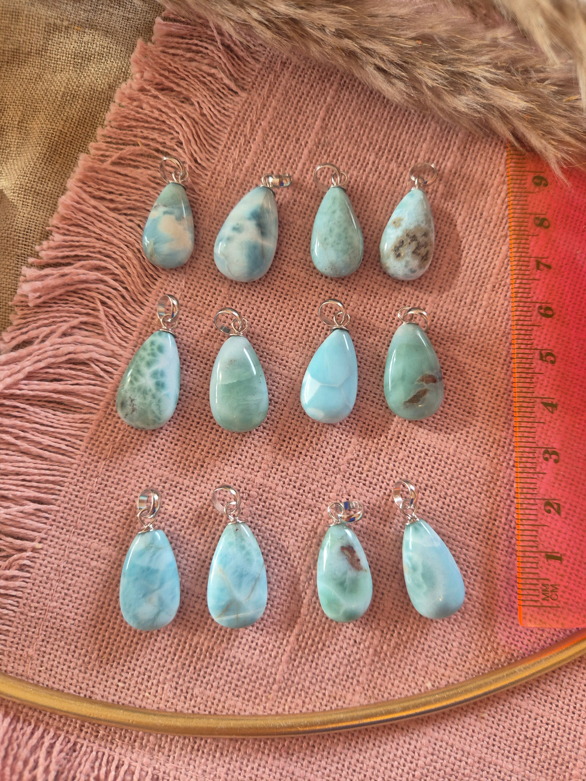 Mix&Match Kettenanhänger Larimar-Tropfen Charm als Ergänzung zu Mix&Match Ketten