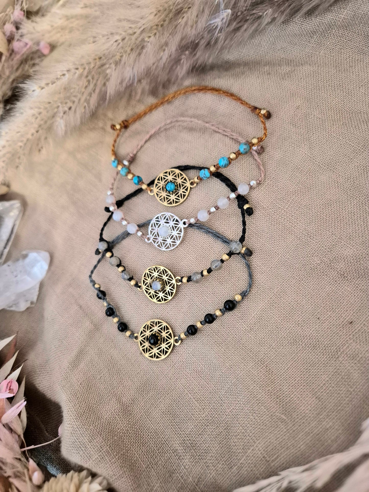 Meereszauber inspiriert von Kroatien  - Lebensblume Armband passend zur Kette