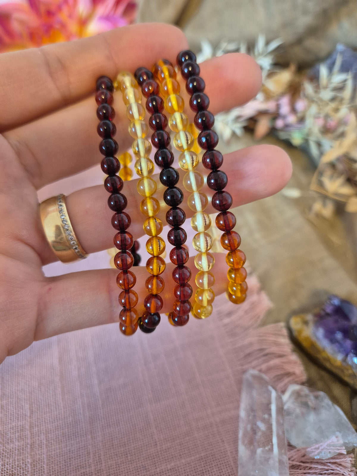 Bernstein Armband Farbverlauf