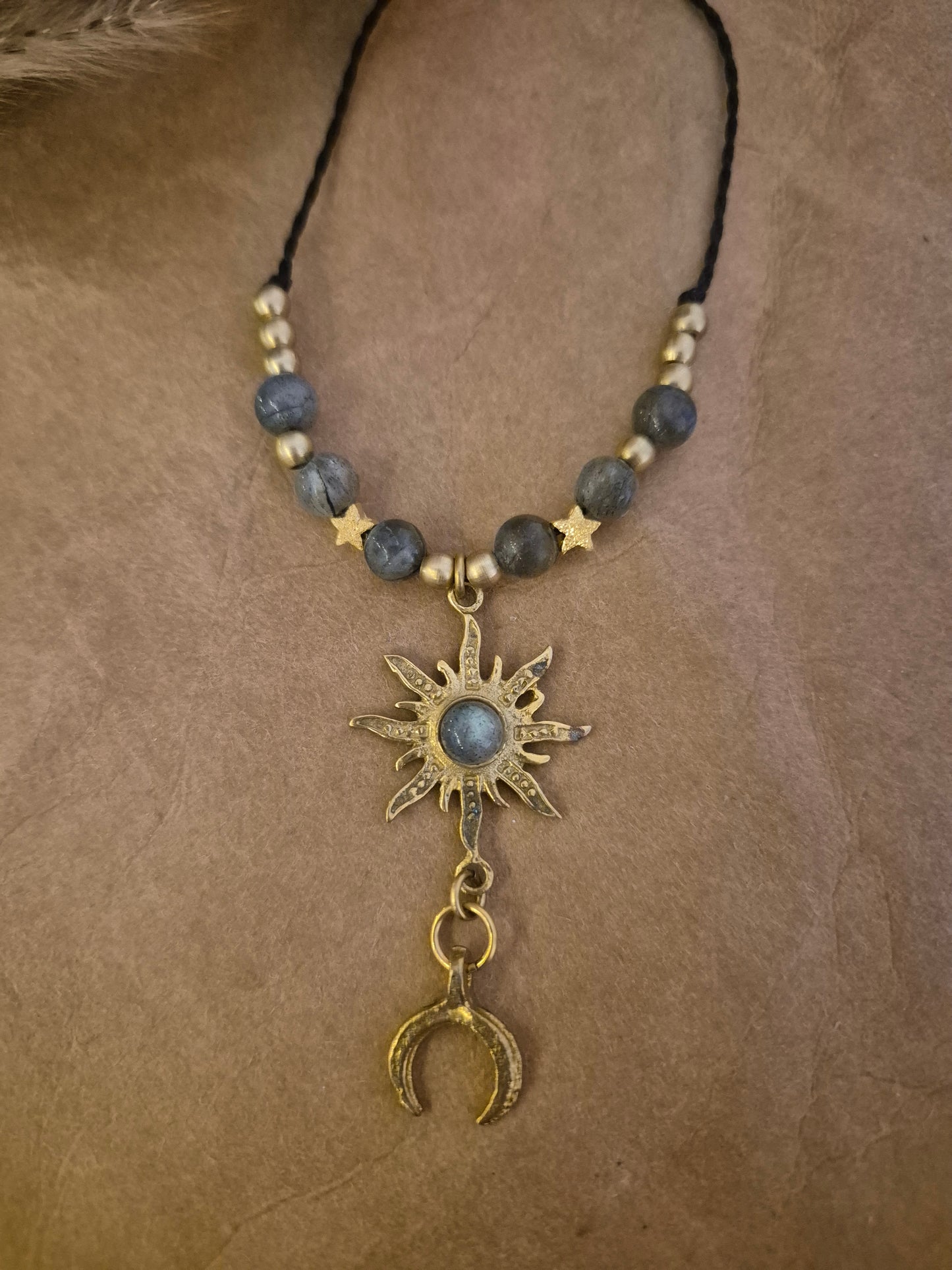 🚚 SOLUNA Kette Labradorit Schwarz