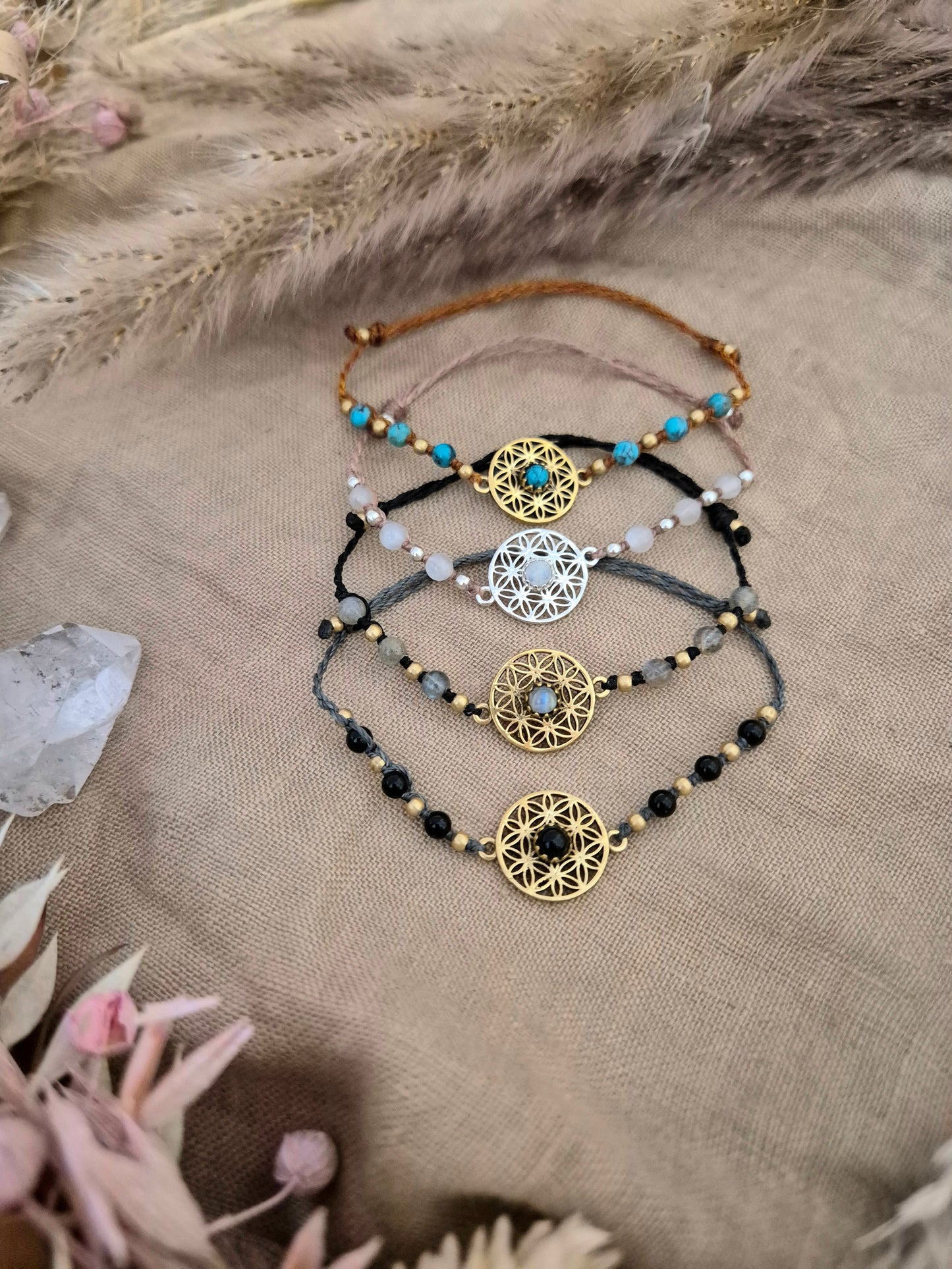 Meereszauber inspiriert von Kroatien  - Lebensblume Armband passend zur Kette