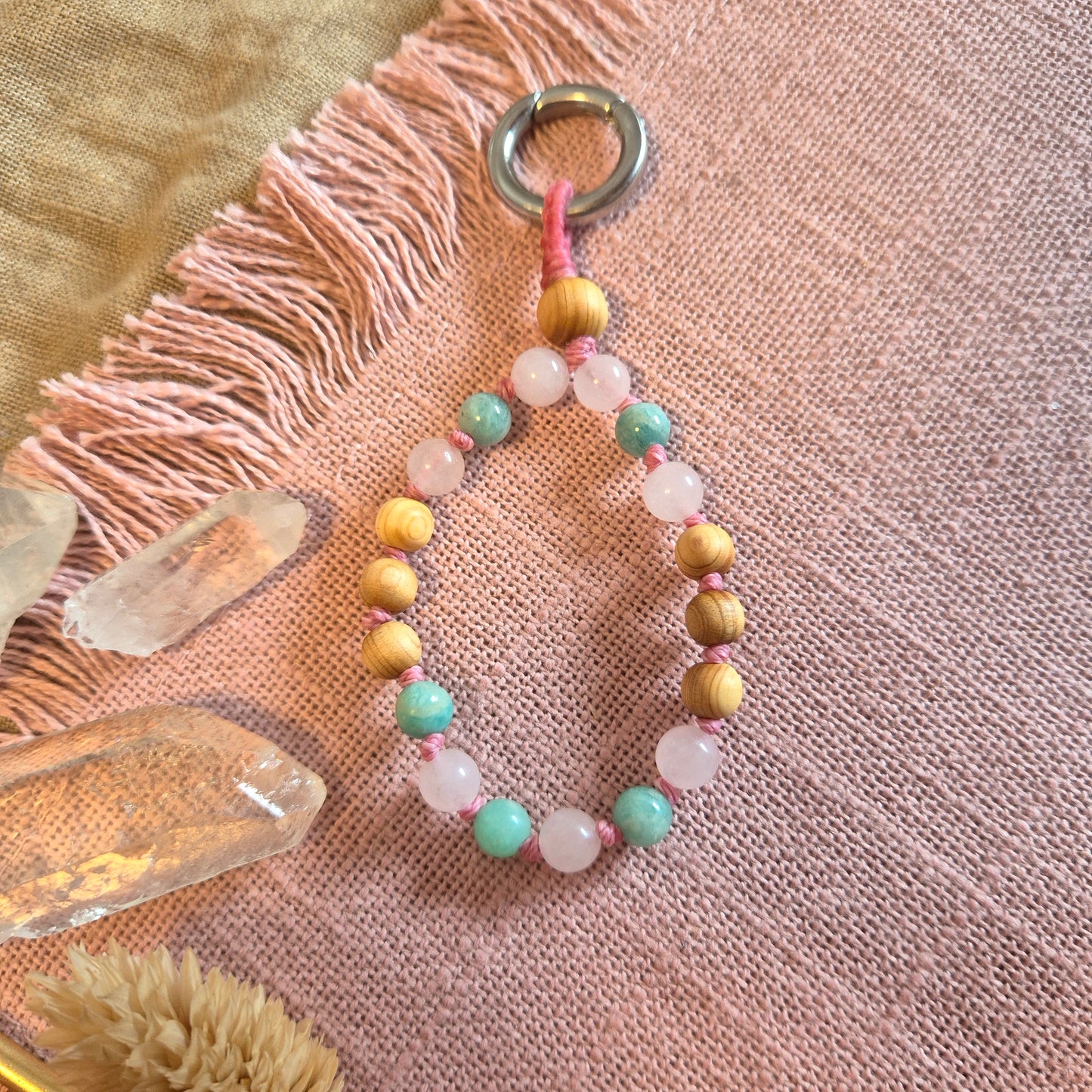 Micro-Mala – dein Mini-Ritual für Achtsamkeit mit Edelstein/Zedernholz MIX&MATCH !!!GRATIS CHARM SOLANGE DER VORRAT REICHT!!!