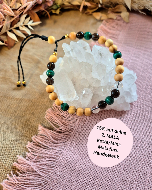 Mini- Mala fürs Handgelenkt TRILOGIE DER BALANCE Gold/Silber