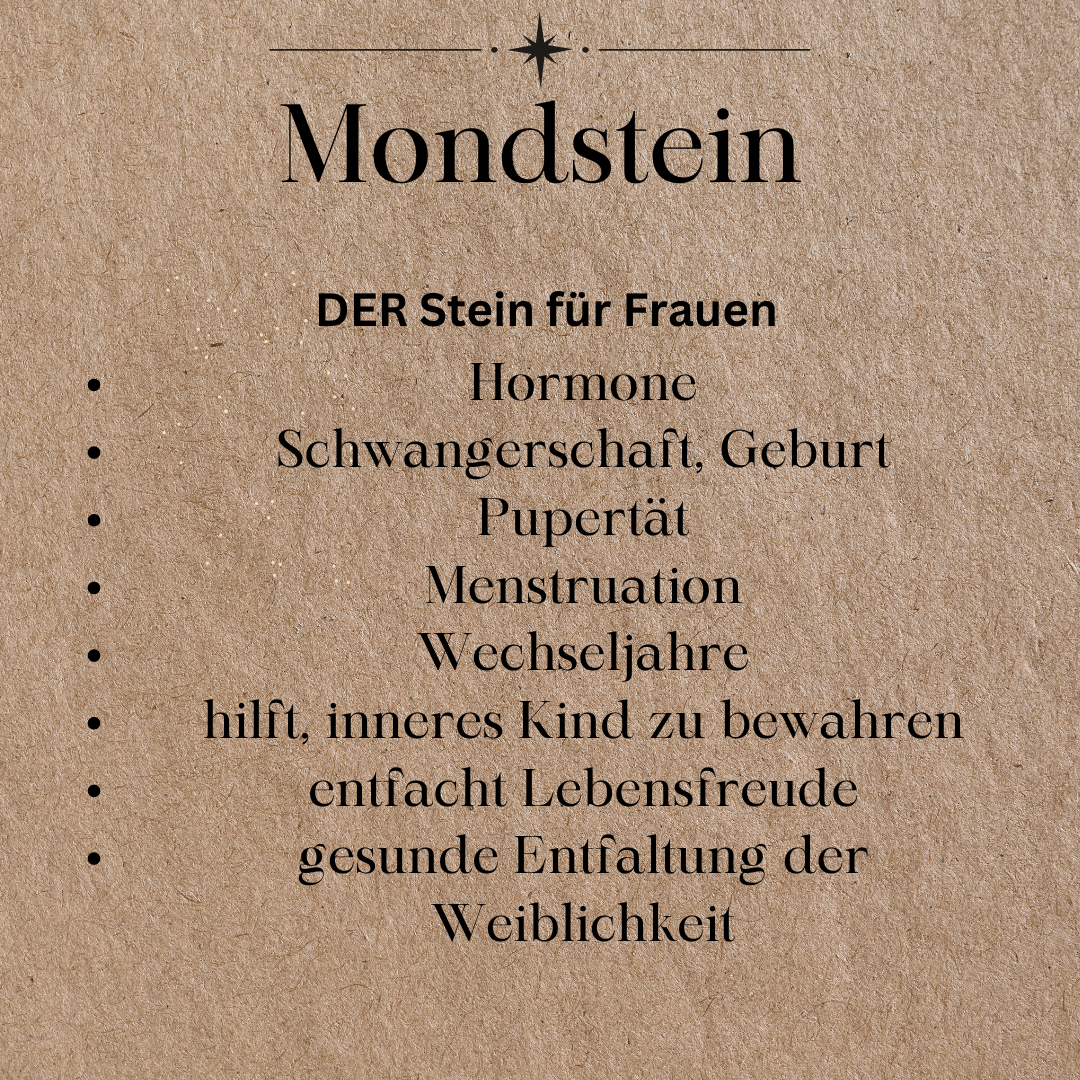 Mondsteinkette Set mit Ohrringe