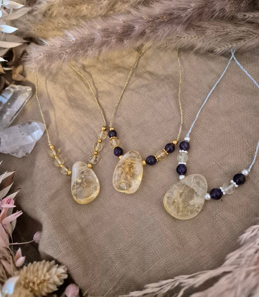 Strahle wie du bist Kette Citrin&Amethyst