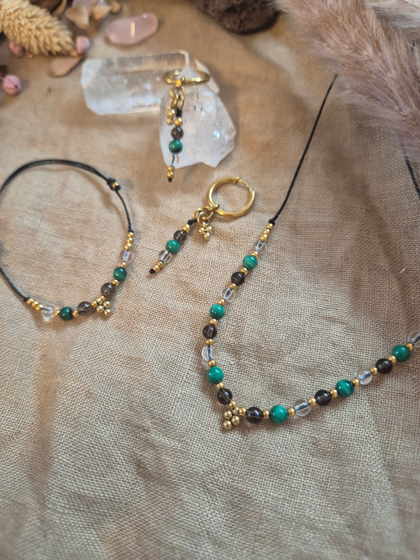 BUNDLE Trilogie der Balance Kette & Armband und Creolen