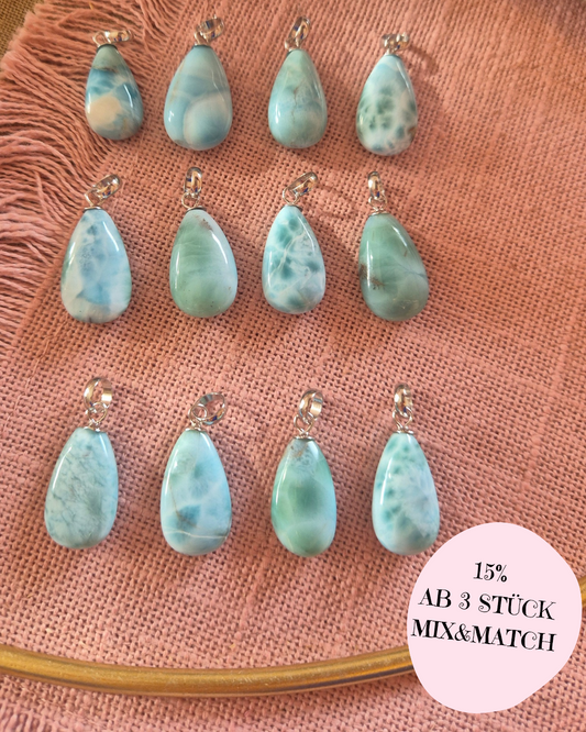 LARIMAR Anhänger/Charm für Mix & Match Ketten – beidseitig tragbar und individuell kombinierbar