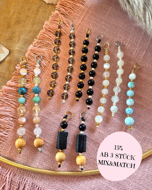 MIX&MATCH Perlen-Charms für Mala-Ketten & Ketten mit Wechselkarabiner