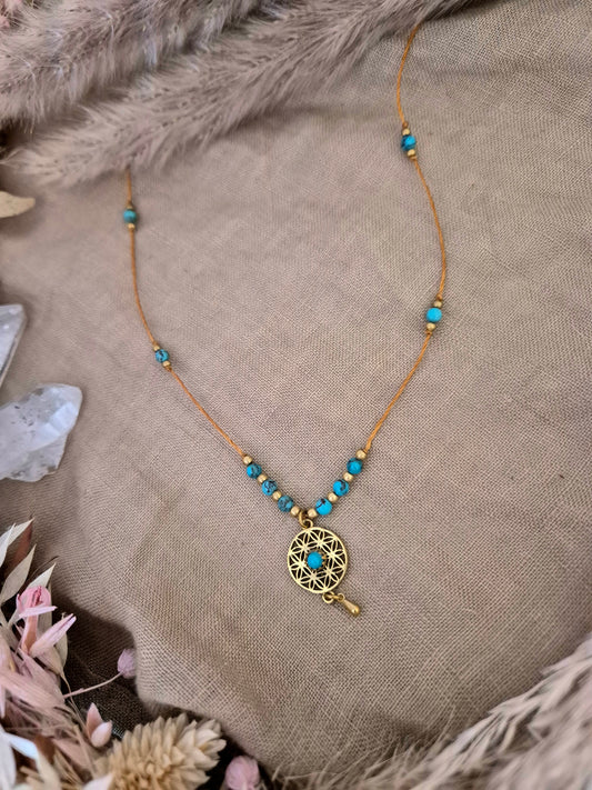 Meereszauber inspiriert von Kroatien  - Lebensblume Kette