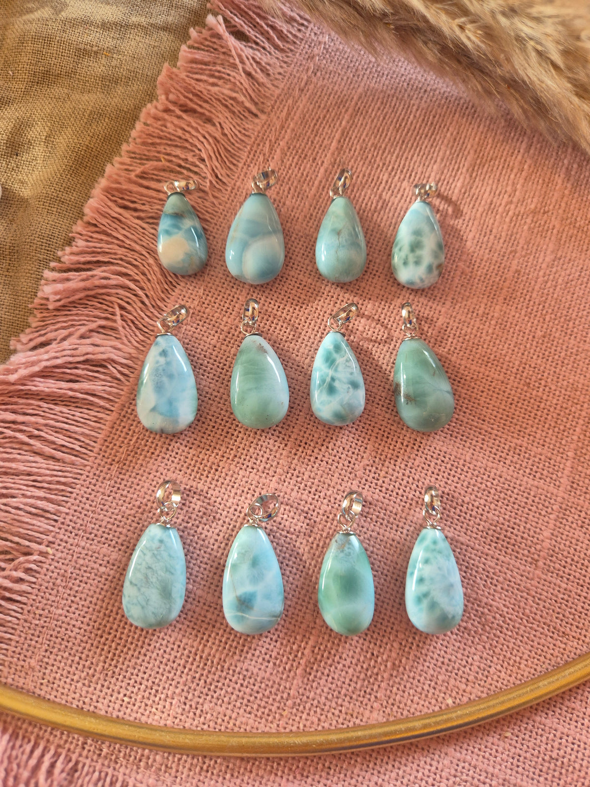 Mix&Match Kettenanhänger Larimar-Tropfen Charm als Ergänzung zu Mix&Match Ketten