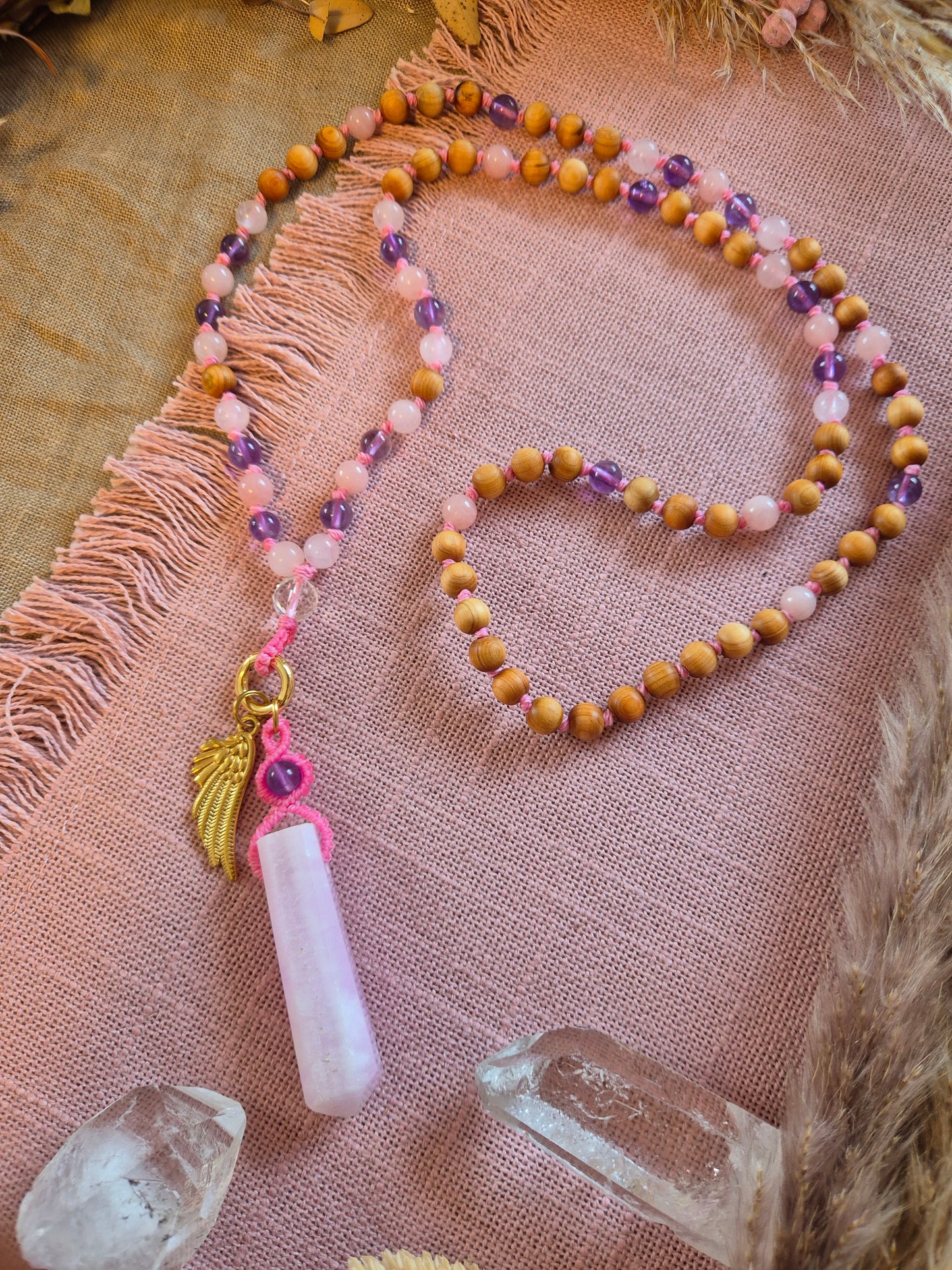 Mala FEE - MITTEL mit sehr seltener Pink Arragonit Spitze