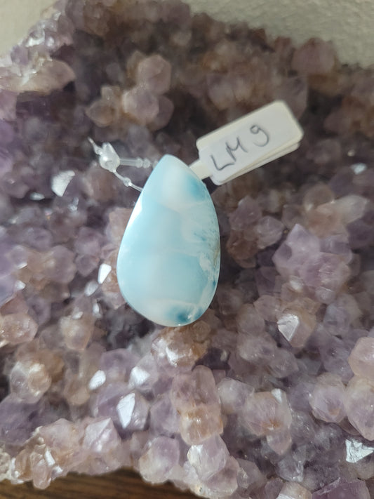 Larimar Edelsteinanhänger/gebohrter Cabochon LM9