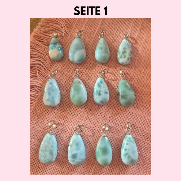 Mix&Match Kettenanhänger Larimar-Tropfen Charm als Ergänzung zu Mix&Match Ketten