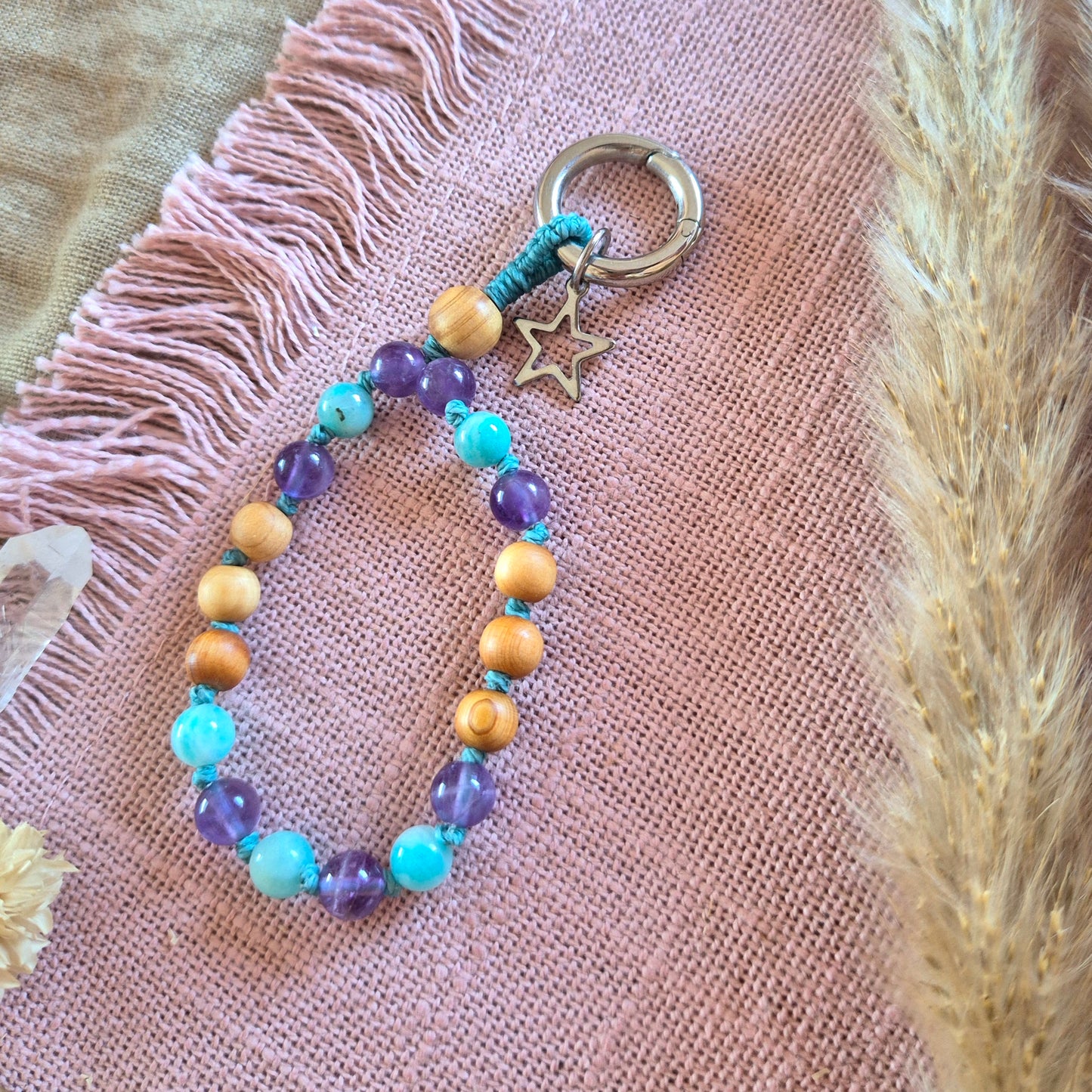 Micro-Mala – dein Mini-Ritual für Achtsamkeit mit Edelstein/Zedernholz MIX&MATCH !!!GRATIS CHARM SOLANGE DER VORRAT REICHT!!!