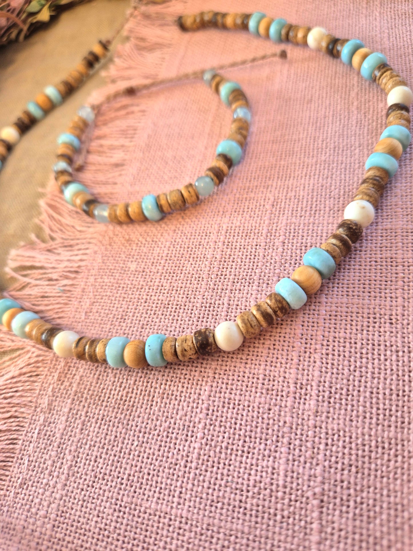 Sommerkette/Armband "Coco bello" mit Larimar