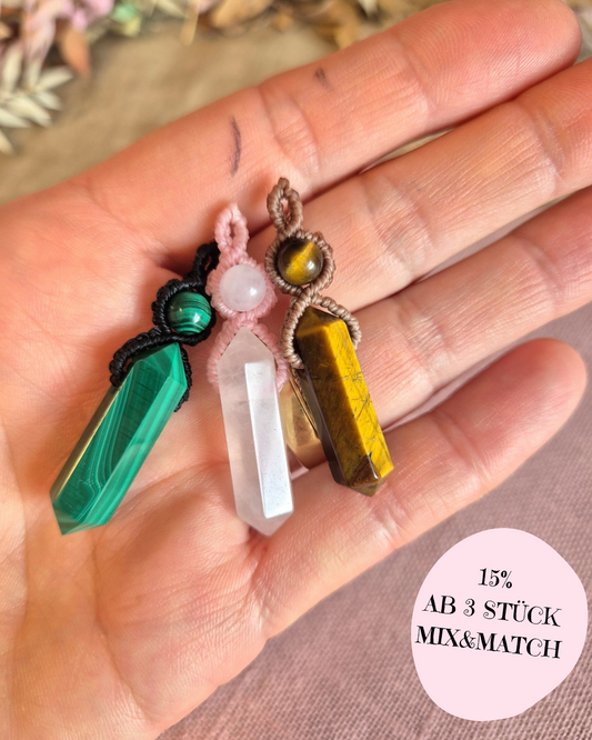 MIX&MATCH EDELSTEIN-Charm für Creolen, Mala-Ketten & Ketten mit Wechselkarabiner